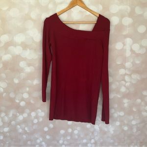 Donna Karan Red/burgundy Knit Sweater